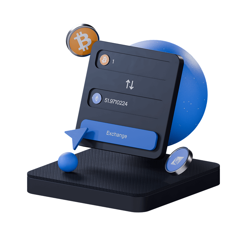 Create an order on the website, indicating the amount of cryptocurrency you want to exchange